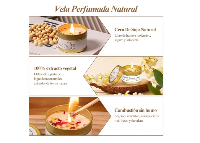 Foto 4 pulgar | Juego Xtellar De Velas Aromáticas De Cera De Soja De 4 Pieza