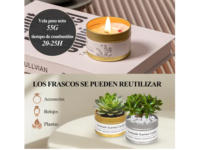 Foto 5 pulgar | Juego Xtellar De Velas Aromáticas De Cera De Soja De 4 Pieza