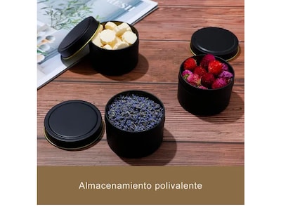 Foto 4 | 24pcs Xtellar Tarros Para Velas 4oz Tarros Negros Para Hacer Velas