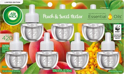 Foto 1 | Recambio De Aceite Perfumado Air Wick Plug In Melocotón Y Néctar Dulce 7 Unidades - Venta Internacional.