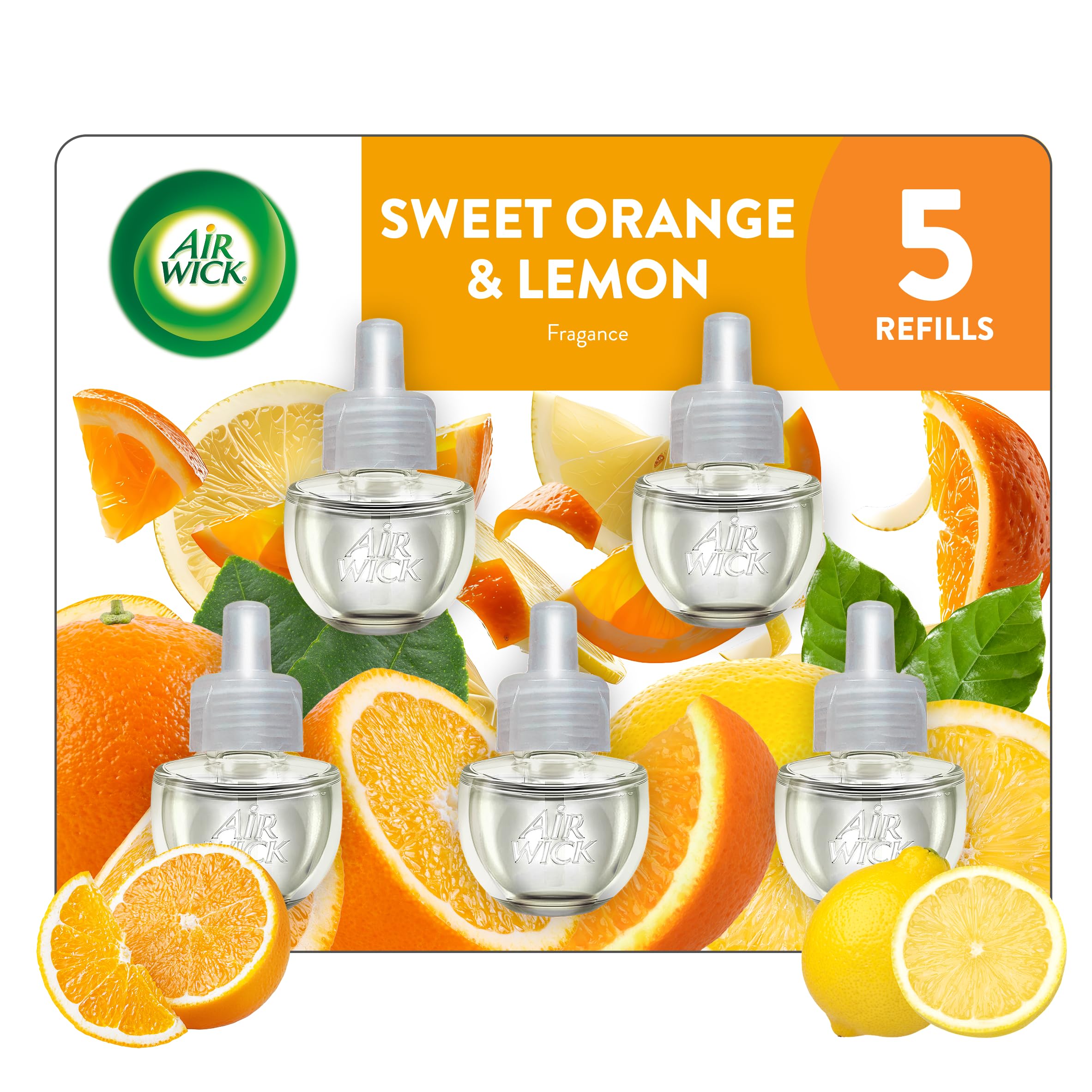 Foto 2 pulgar | Recambio De Aceite Perfumado Air Wick  Naranja Dulce Y Limón  5 X 30 Ml - Venta Internacional.