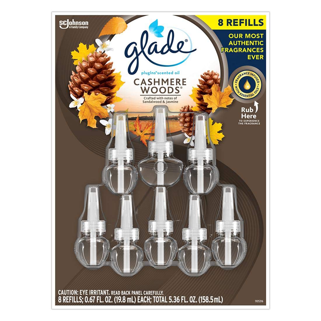 Recambios De Aceite Perfumado Glade Plug In Cashmere Woods 158 Ml - Venta Internacional. $866