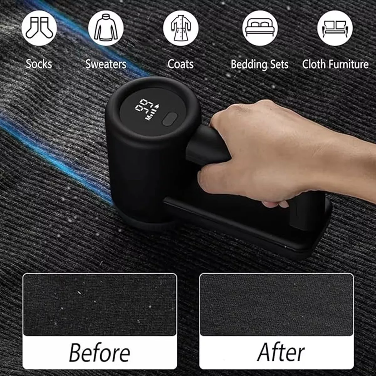 Foto 4 pulgar | Maquina Quita Pelusas Led 3 Velocidades Eléctrica Para Ropa Eo Safe Imports Esi-14152 Negro