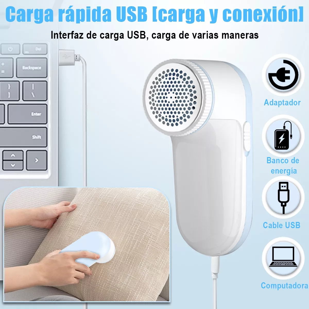 Foto 4 pulgar | Removedor De Pelusa Ropa Quita Pelusas Electrico Portátil Eo Safe Imports Esi-14150 Blanco