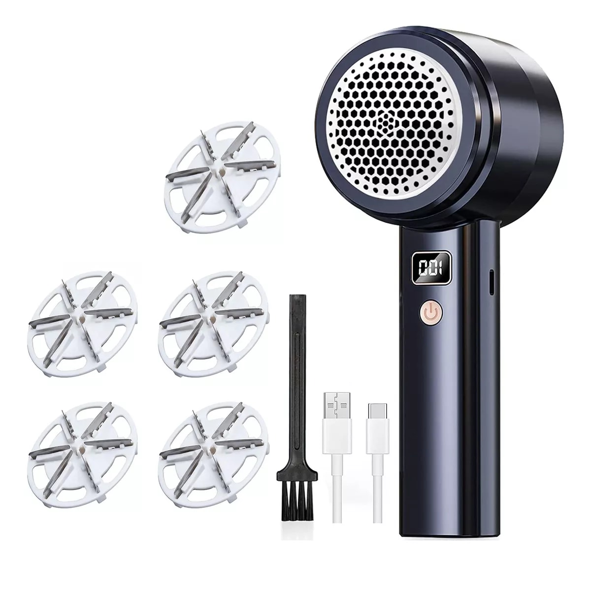 Quita Pelusa Recargable Pantalla Digital  Ropa Removedor Eo Safe Imports  Esi-15112 Negro $557