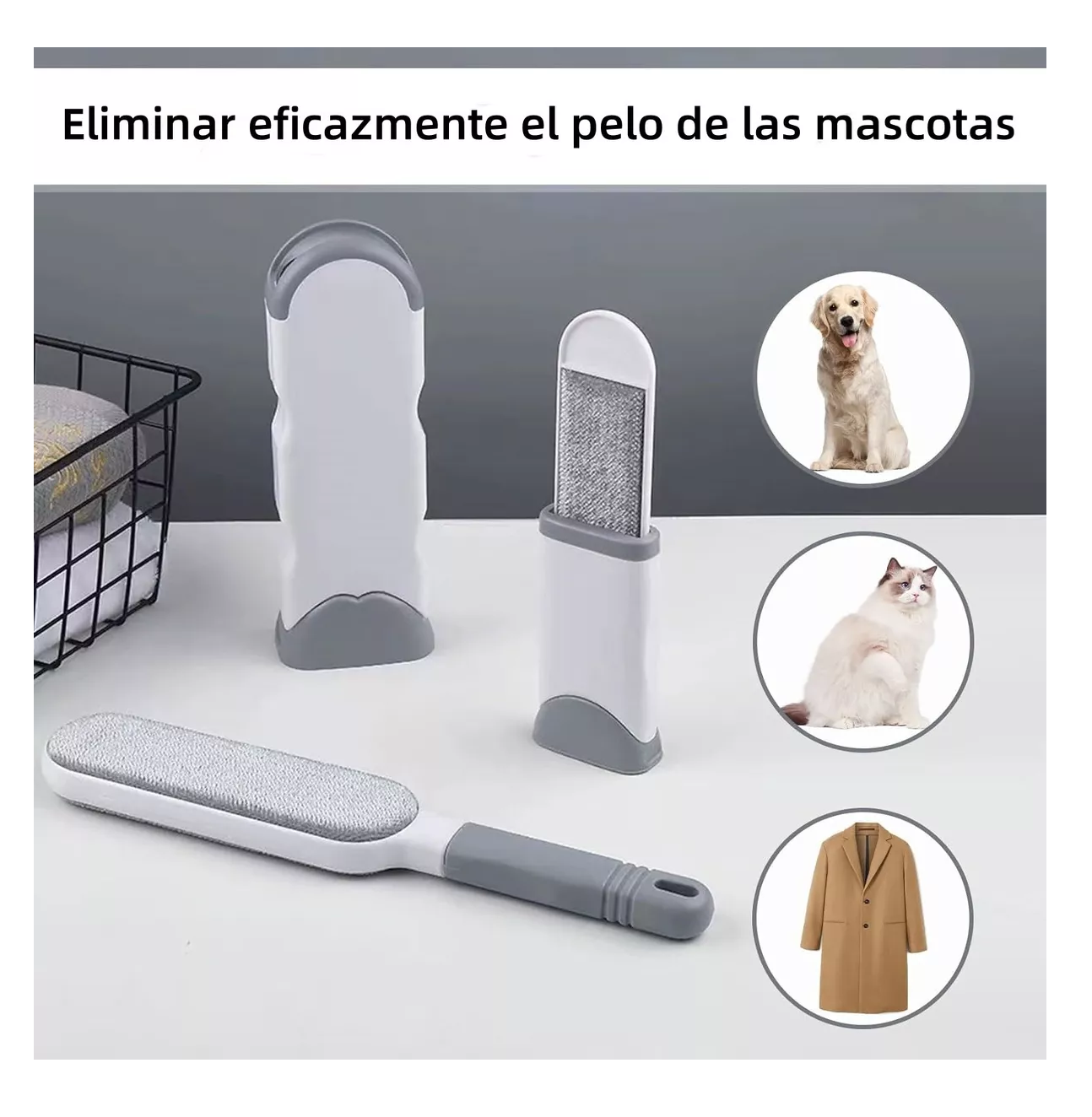 Foto 3 pulgar | Cepillo Removedor de Pelo y Pelusa para Mascotas 2 Piezas
