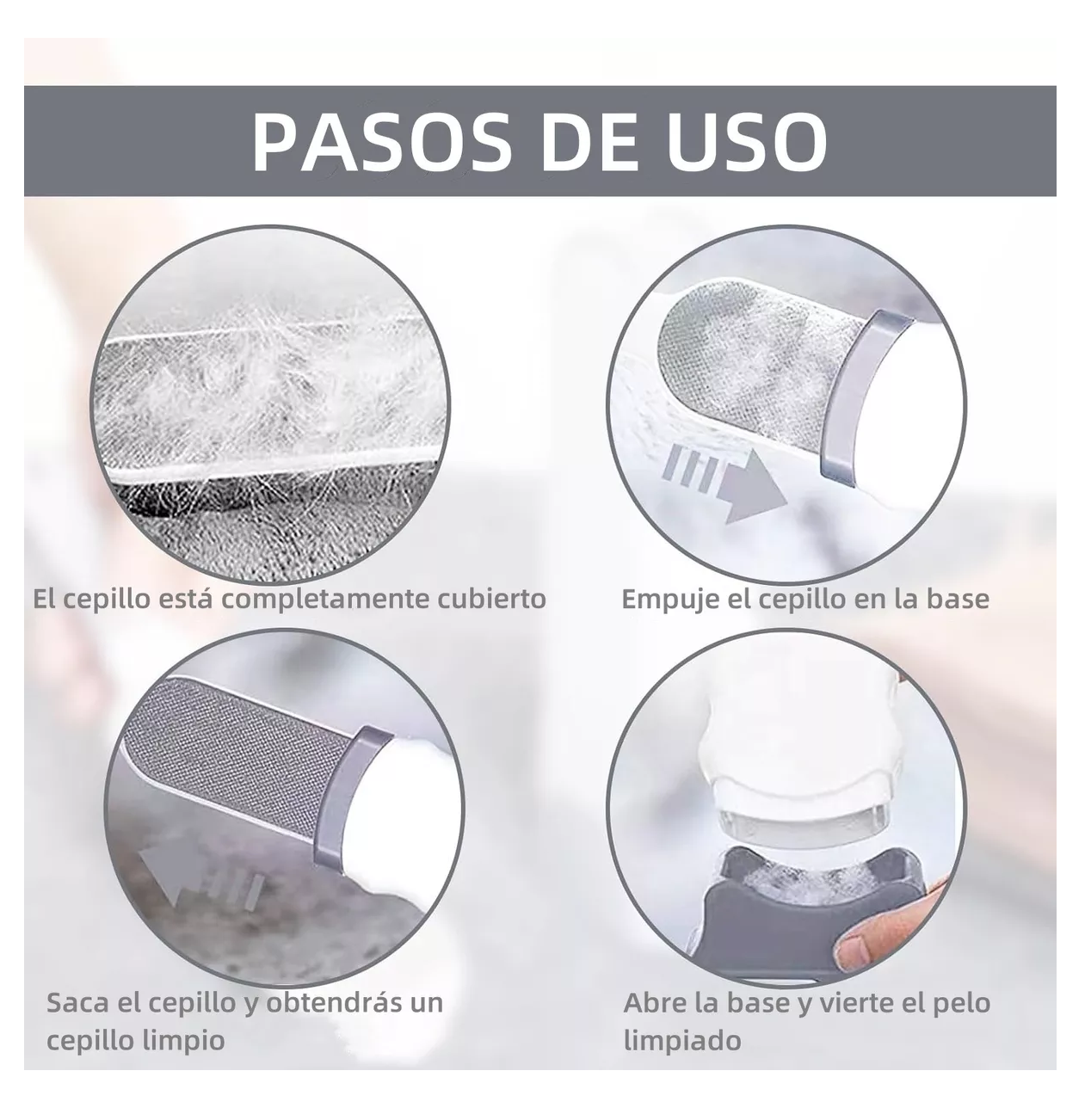 Foto 5 pulgar | Cepillo Removedor de Pelo y Pelusa para Mascotas 2 Piezas