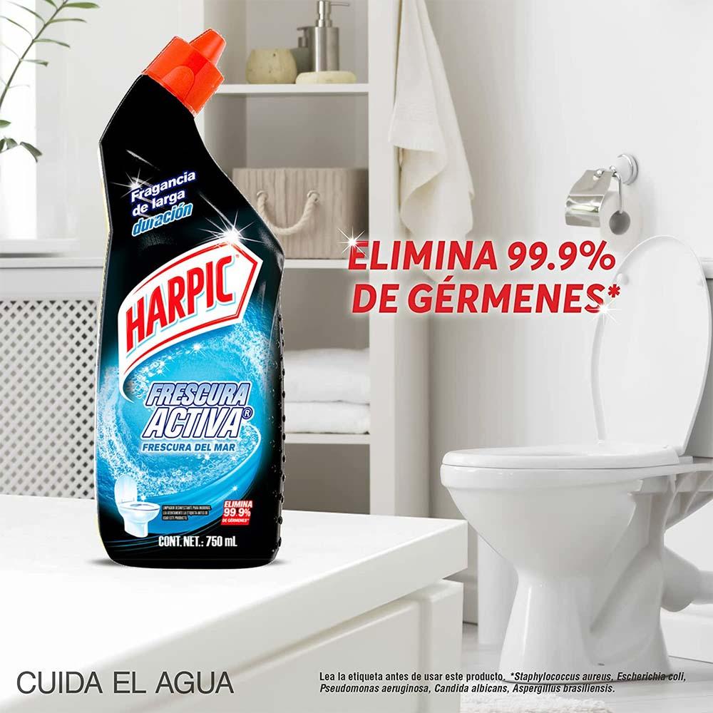 Foto 3 pulgar | Desinfectante para Inodoros Harpic Frescura del Mar 750 Ml