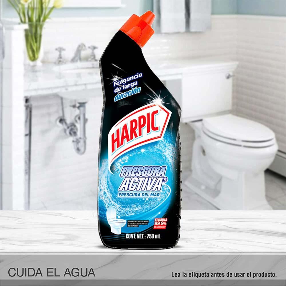 Foto 5 pulgar | Desinfectante para Inodoros Harpic Frescura del Mar 750 Ml