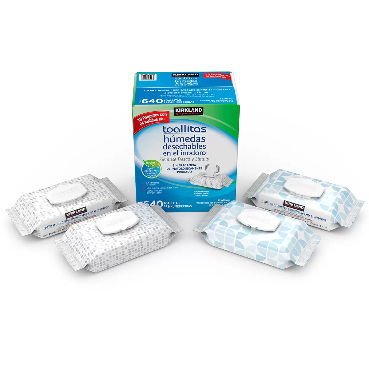 Foto 3 pulgar | Toallitas Húmedas Desechables Inodoro Kirkland 640pz