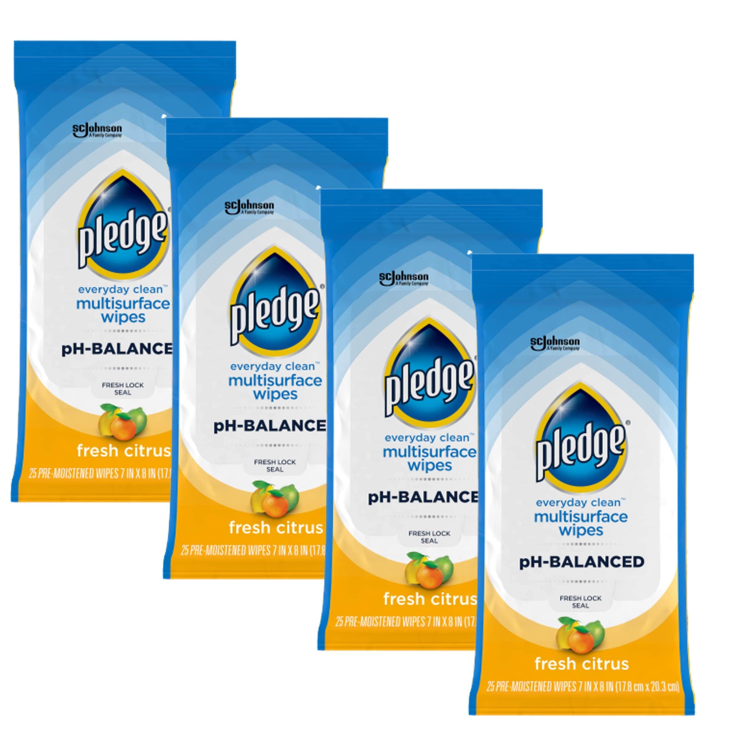 Toallitas Pulimentadoras Para Muebles Pledge Multi-surface Fresh Citrus 100 - Venta Internacional. $547