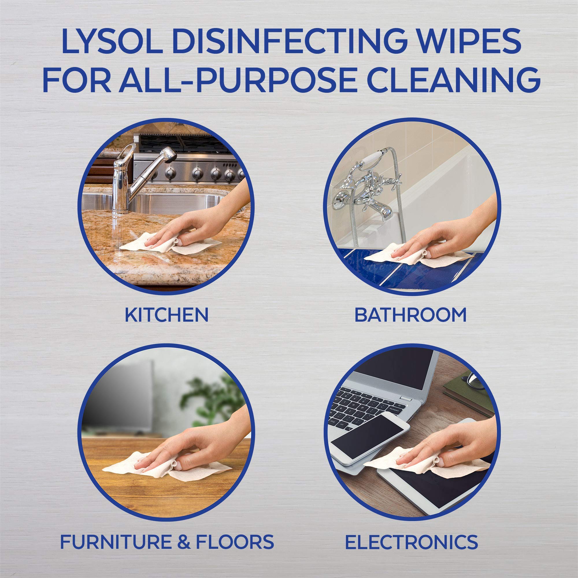 Foto 4 pulgar | Toallitas Desinfectantes Lysol Crisp Linen, 35 Unidades, Paquete De 1 - Venta Internacional.