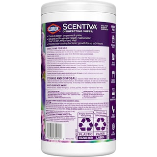 Foto 4 | Toallitas Desinfectantes Clorox Scentiva Lavanda Toscana Sin Lejía - Venta Internacional.