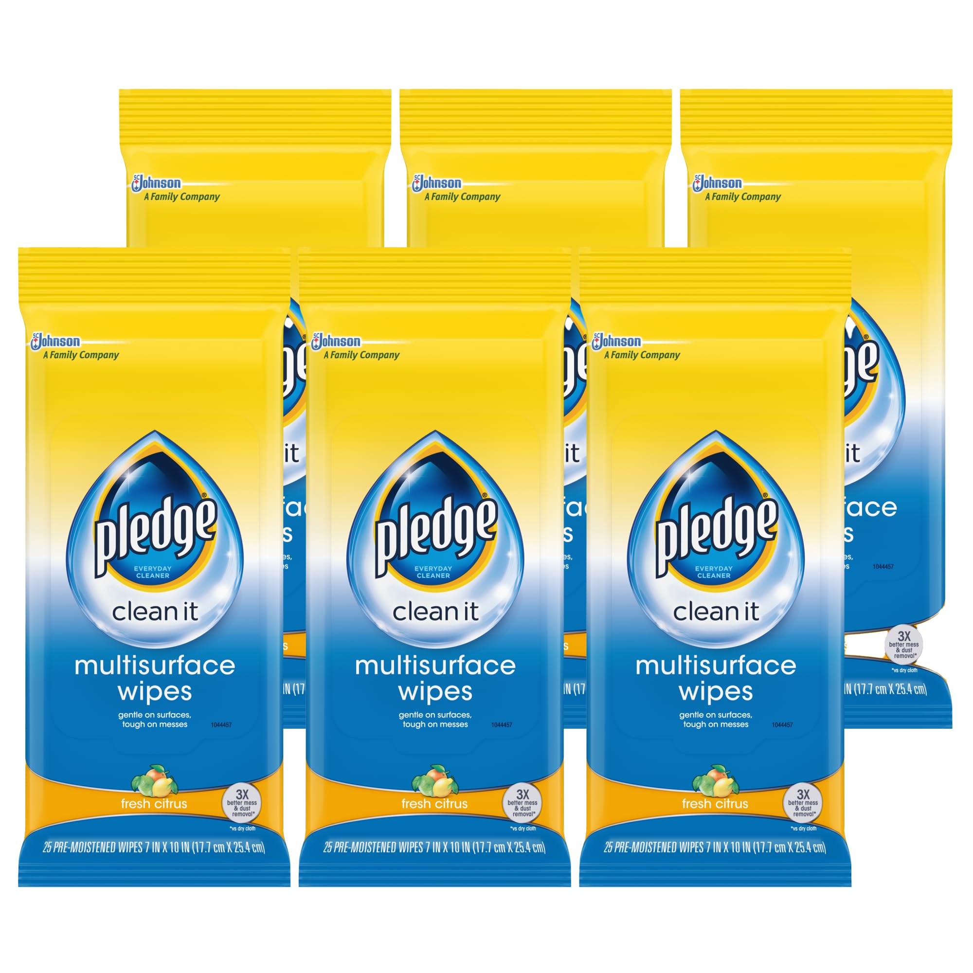 Juego De 6 Toallitas Para Pulir Muebles Pledge  Multisuperficie - Venta Internacional.