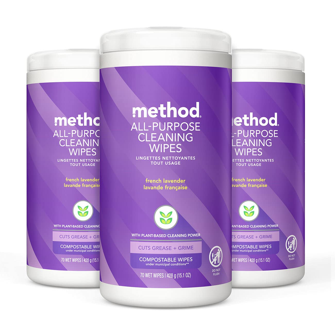 Foto 1 | Toallitas Limpiadoras Method  Multiusos  Lavanda Francesa  70 Unidades X 3 - Venta Internacional.