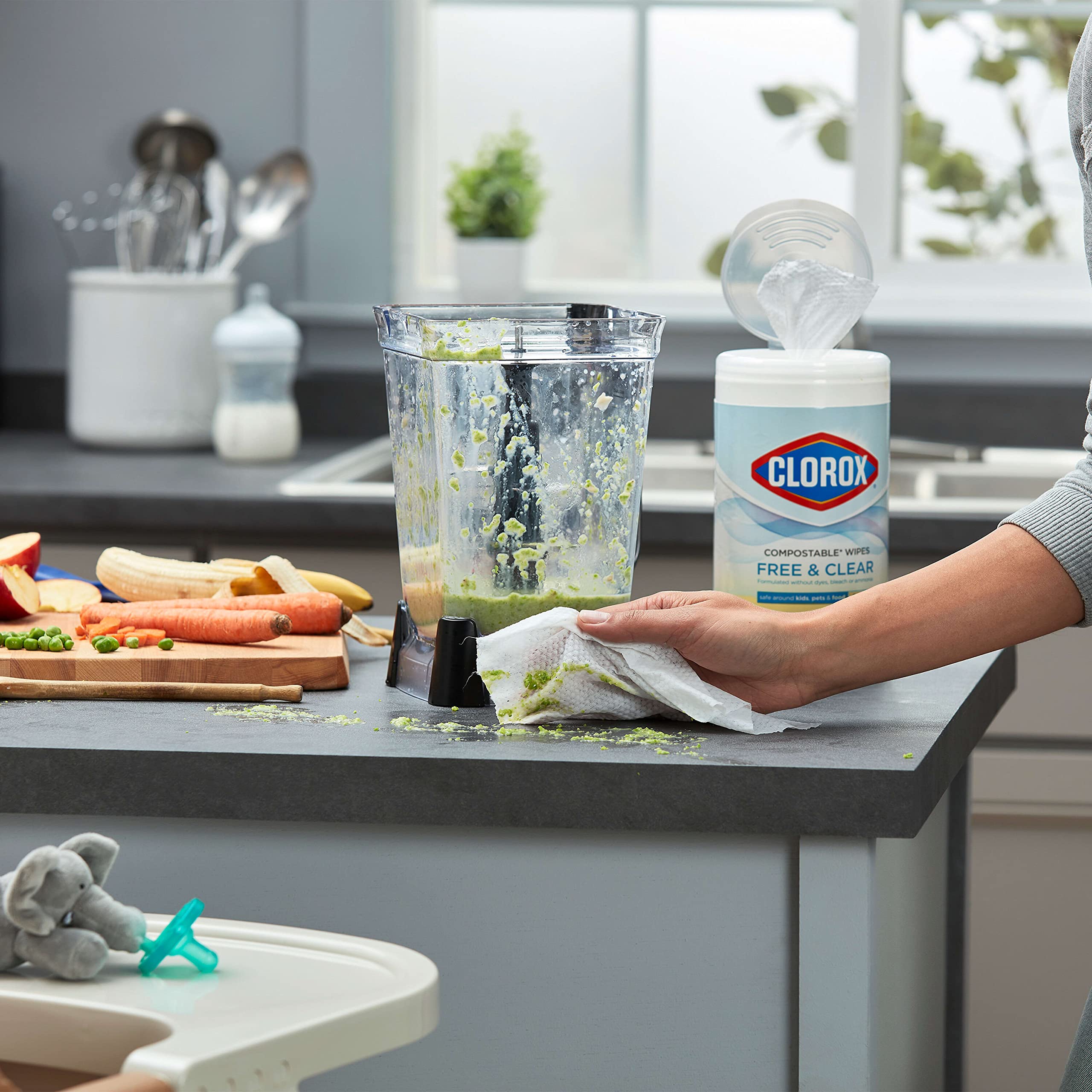 Foto 7 | Toallitas Limpiadoras Clorox Free & Clear  Compostables  75 Unidades  X3 - Venta Internacional.