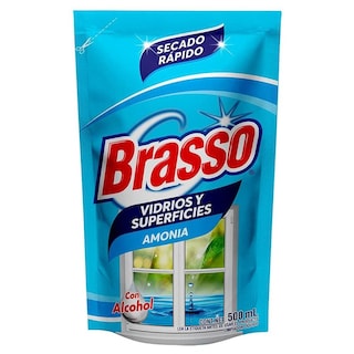 Foto 1 | Limpiador Brasso Vidrios Superficies Amonia Repuesto 500ml