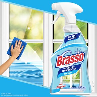 Foto 2 | Limpiador Brasso Vidrios Superficies Amonia Repuesto 500ml