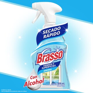 Foto 3 | Limpiador Brasso Vidrios Superficies Amonia Repuesto 500ml
