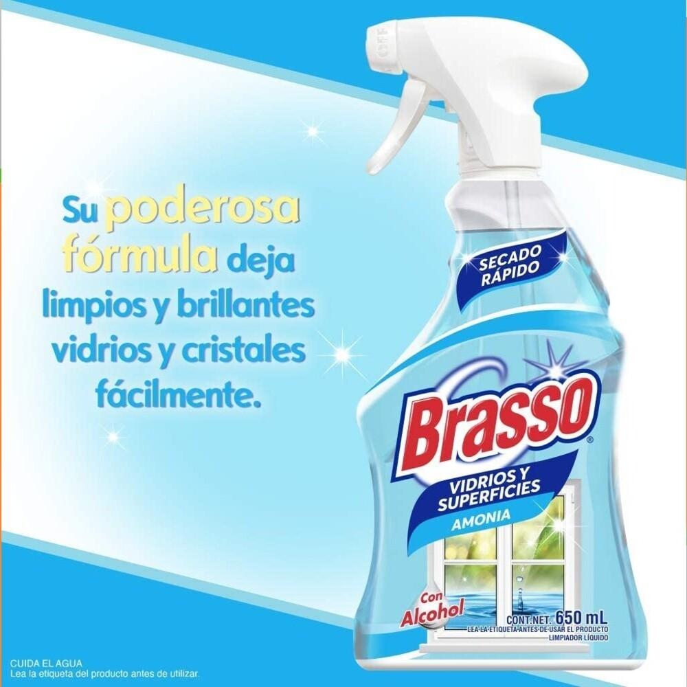 Foto 5 pulgar | Limpiador Brasso Vidrios Superficies Amonia Repuesto 500ml