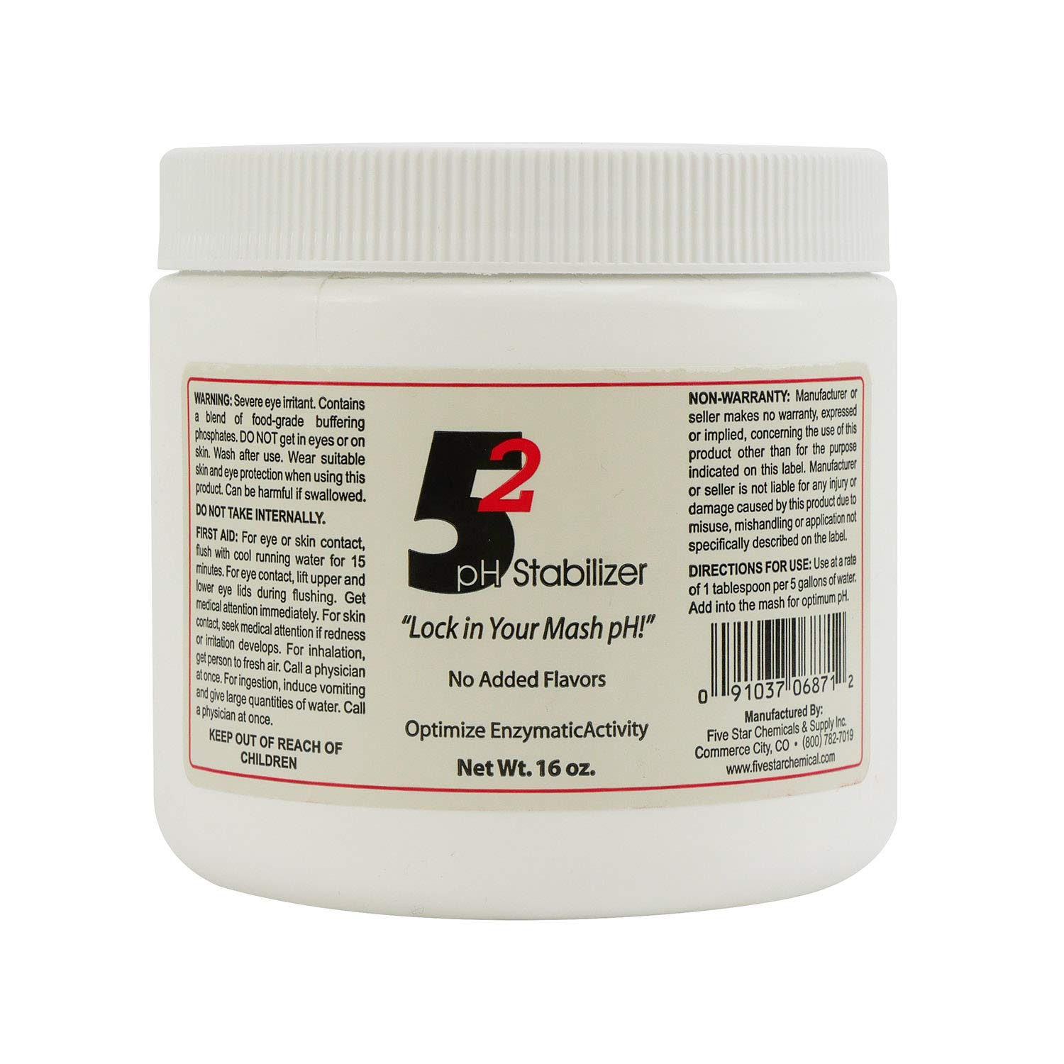 Foto 1 | Estabilizador Five Star 5.2 Ph Para Puré Y Hervidor De Agua, 454 G - Venta Internacional.