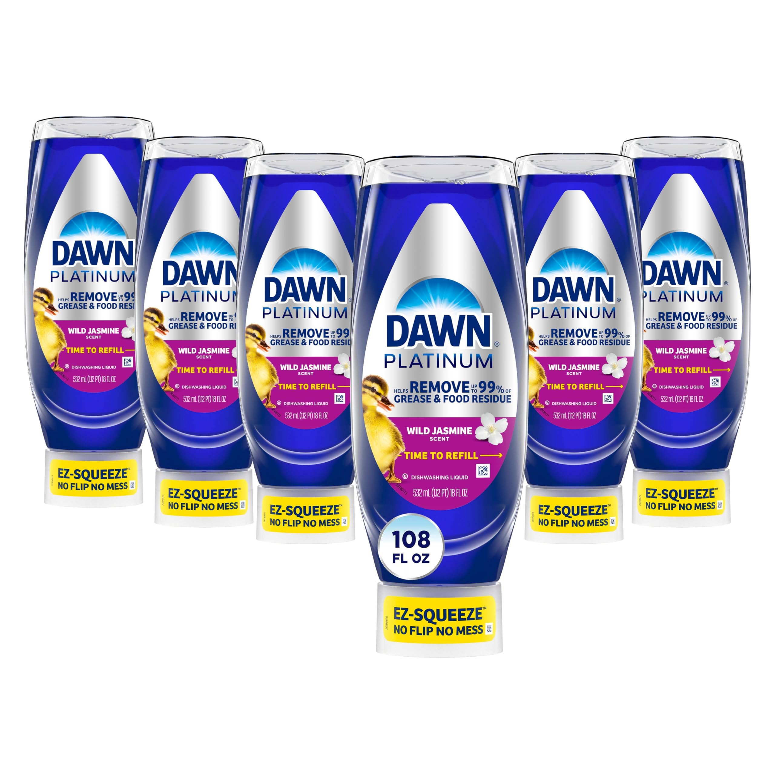 Jabón Para Platos Dawn Platinum Ez-squeeze Wild Jasmine 540 Ml X6 - Venta Internacional. $1,032