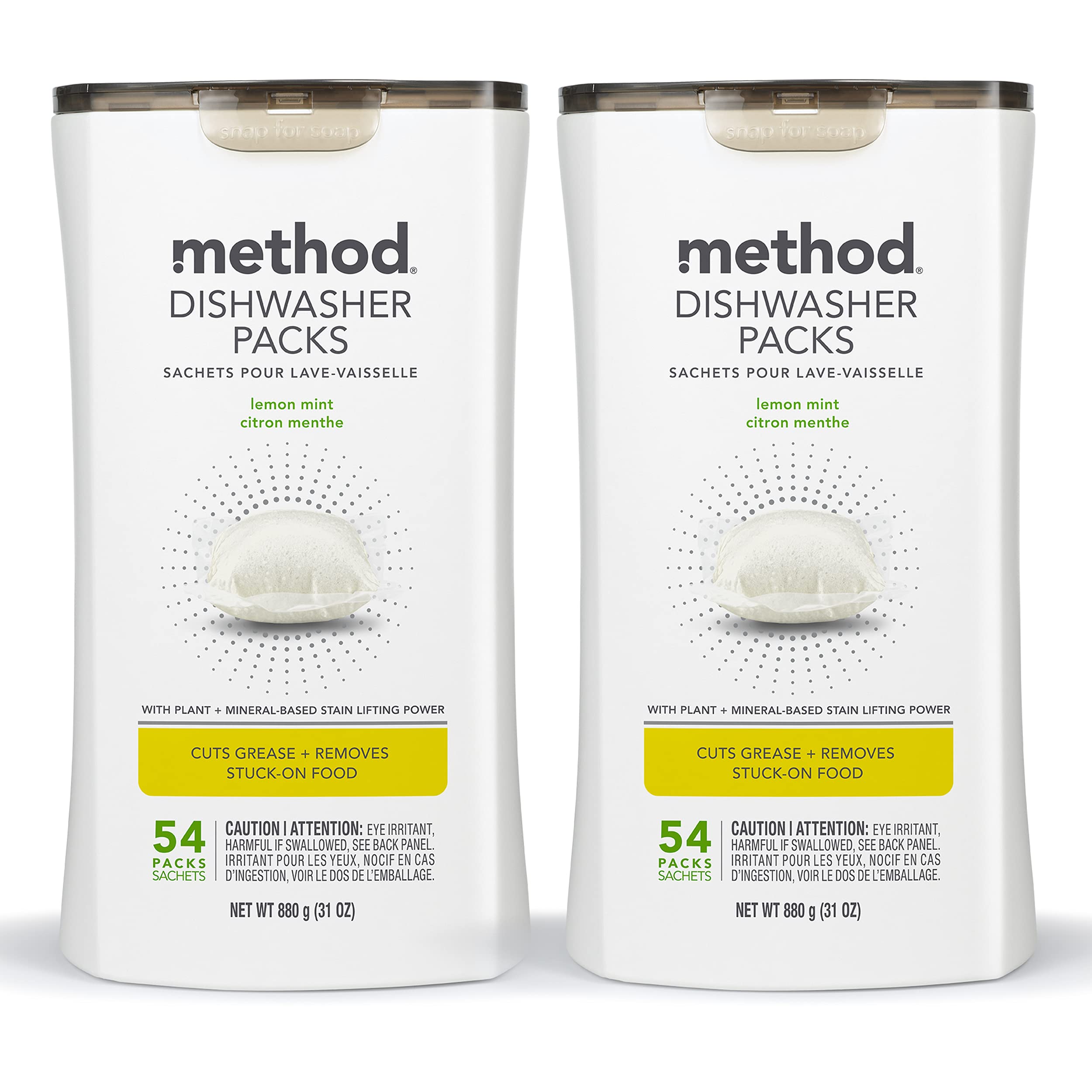 Foto 2 pulgar | Paquetes De Detergente Para Lavavajillas Method Lemon Mint  54 Tabletas X 2 - Venta Internacional.