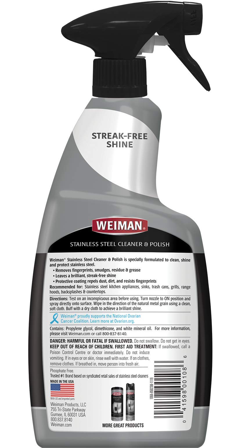 Foto 2 | Kit De Limpieza Weiman Para Limpiar Y Pulir Estufas De Acero Inoxidable - Venta Internacional.