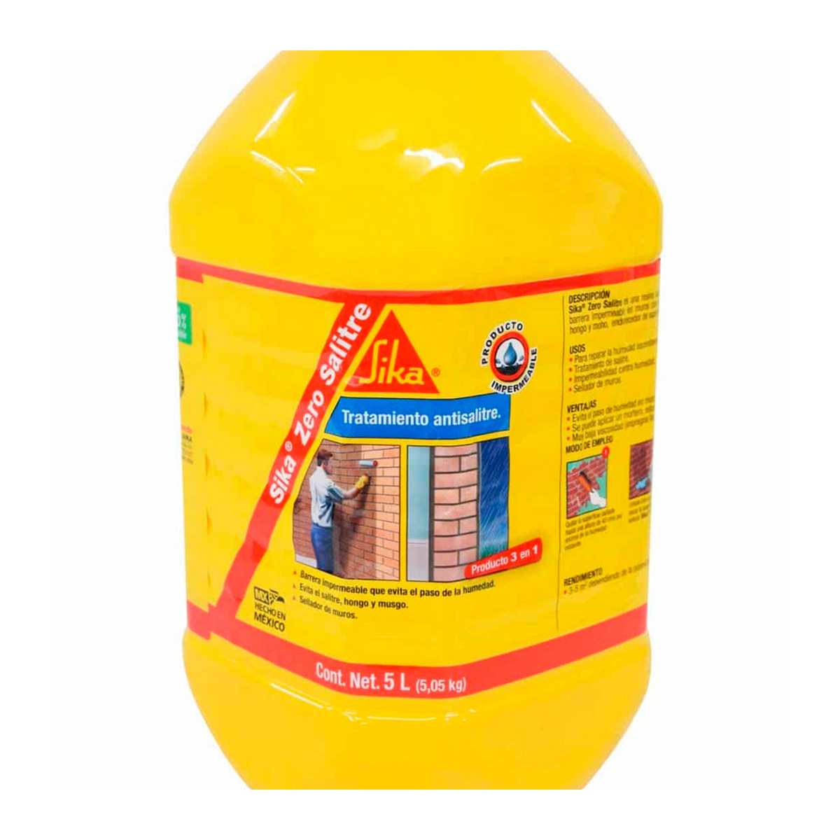Foto 3 pulgar | Eliminador Salitre Humedad Sika (5 Lt) Zero Salitre Pet