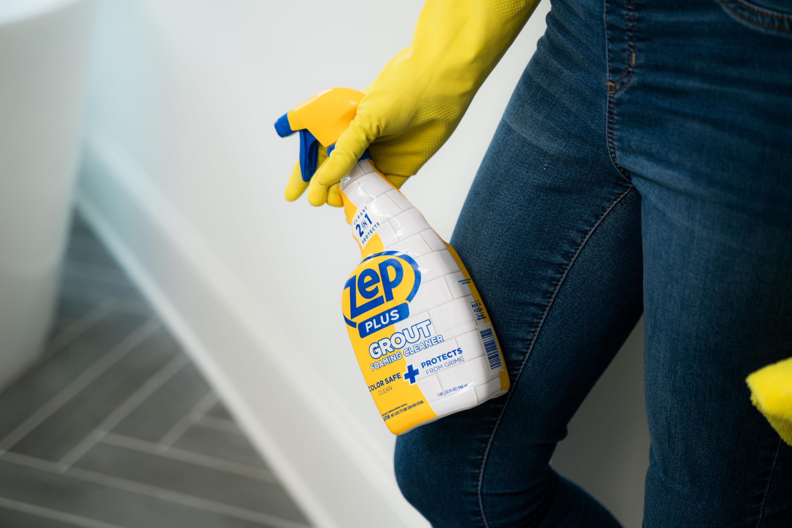 Foto 6 pulgar | Beneficios 2 En 1 Del Limpiador Espumoso Para Lechada Zep Plus R54212 946 Ml - Venta Internacional.
