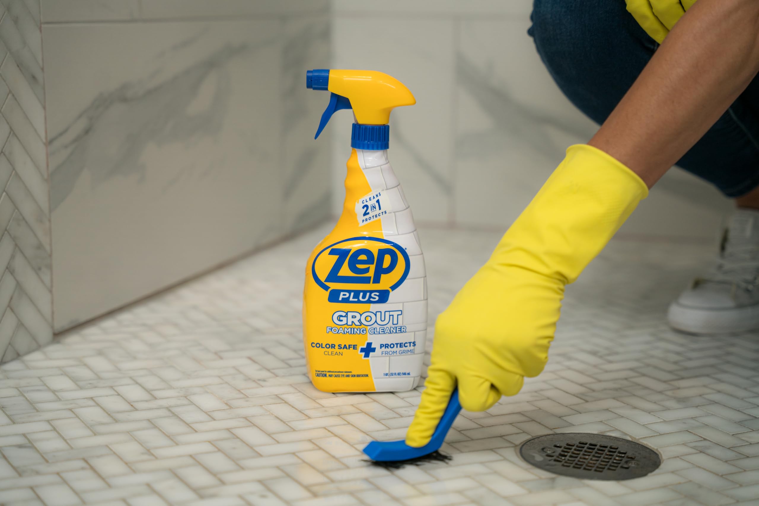 Foto 7 pulgar | Beneficios 2 En 1 Del Limpiador Espumoso Para Lechada Zep Plus R54212 946 Ml - Venta Internacional.