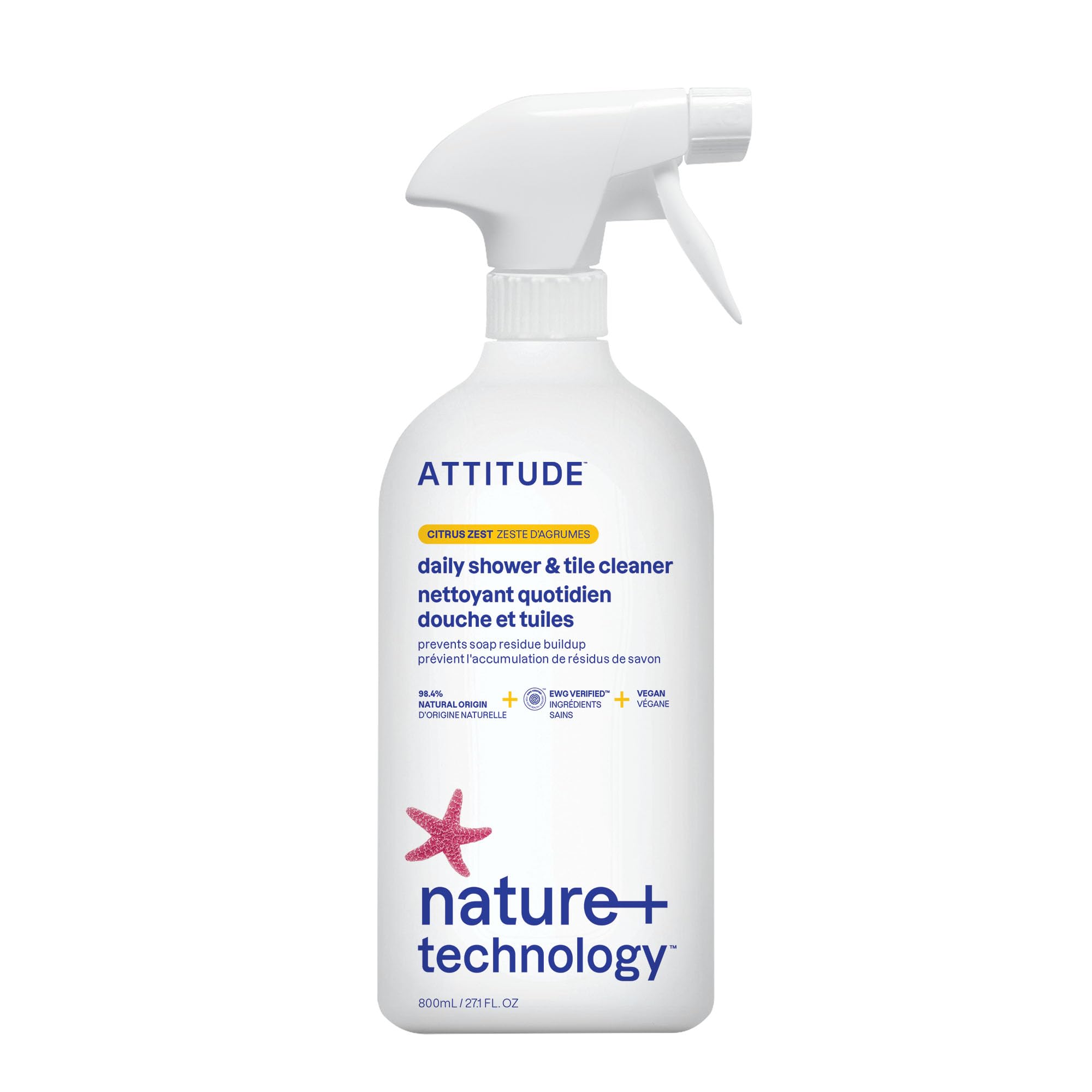 Foto 2 pulgar | Limpiador De Ducha Y Azulejos Attitude Daily Citrus Zest 800 Ml - Venta Internacional.