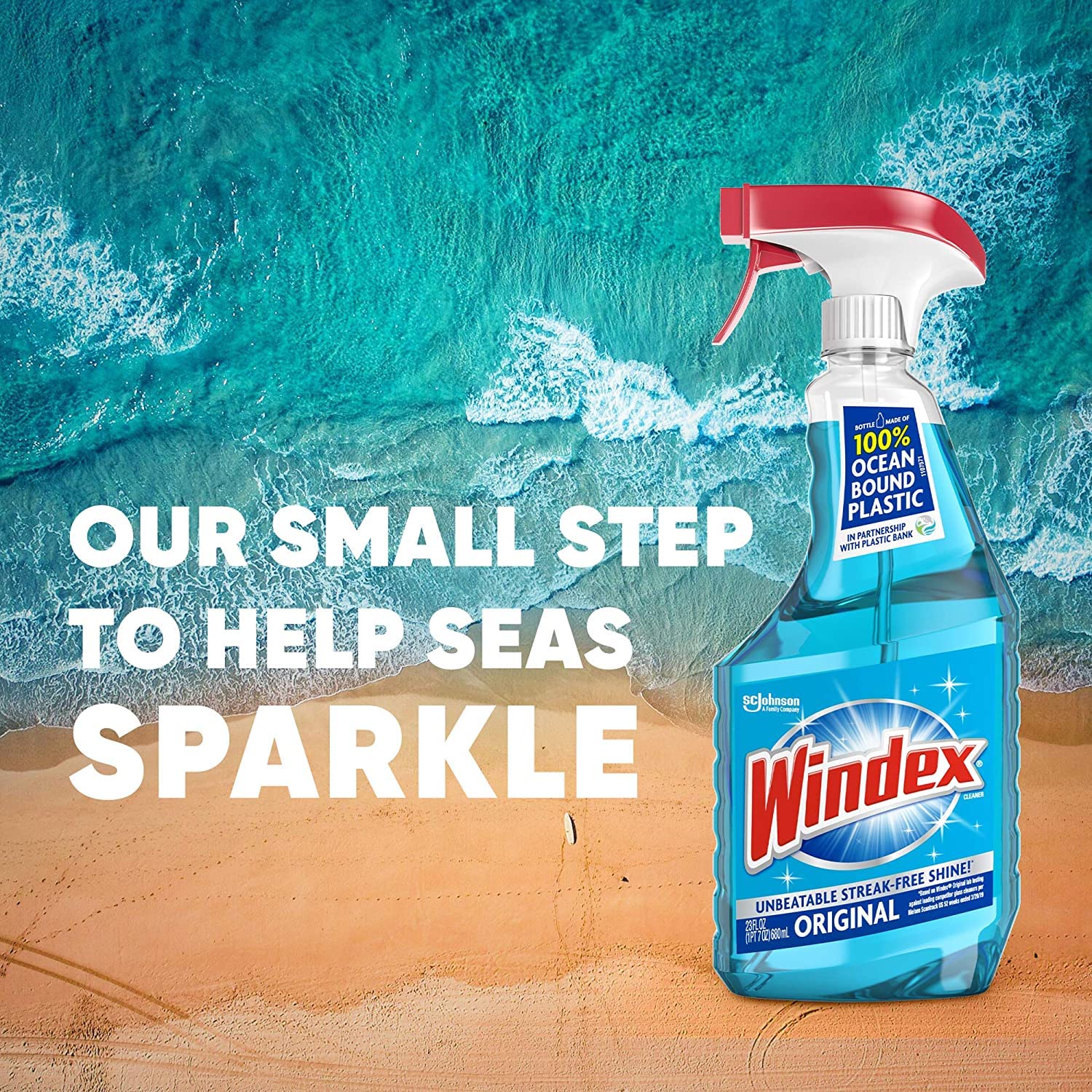 Foto 3 | Limpiador De Vidrios Windex Original, Recarga De 5 Litros Y Aerosol Activador De 950 Ml - Venta Internacional.