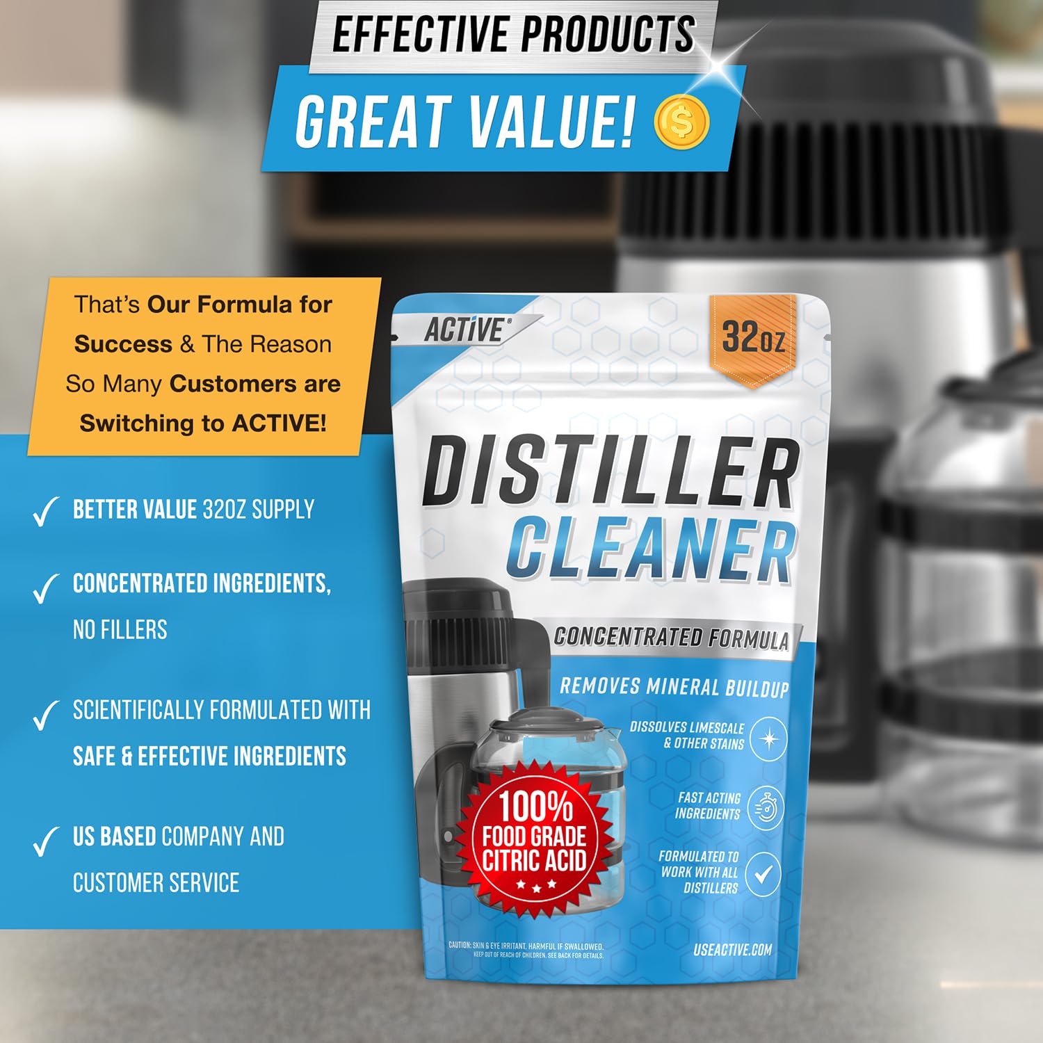 Foto 6 | Limpiador de Destilación Active 32 Oz-Venta Internacional