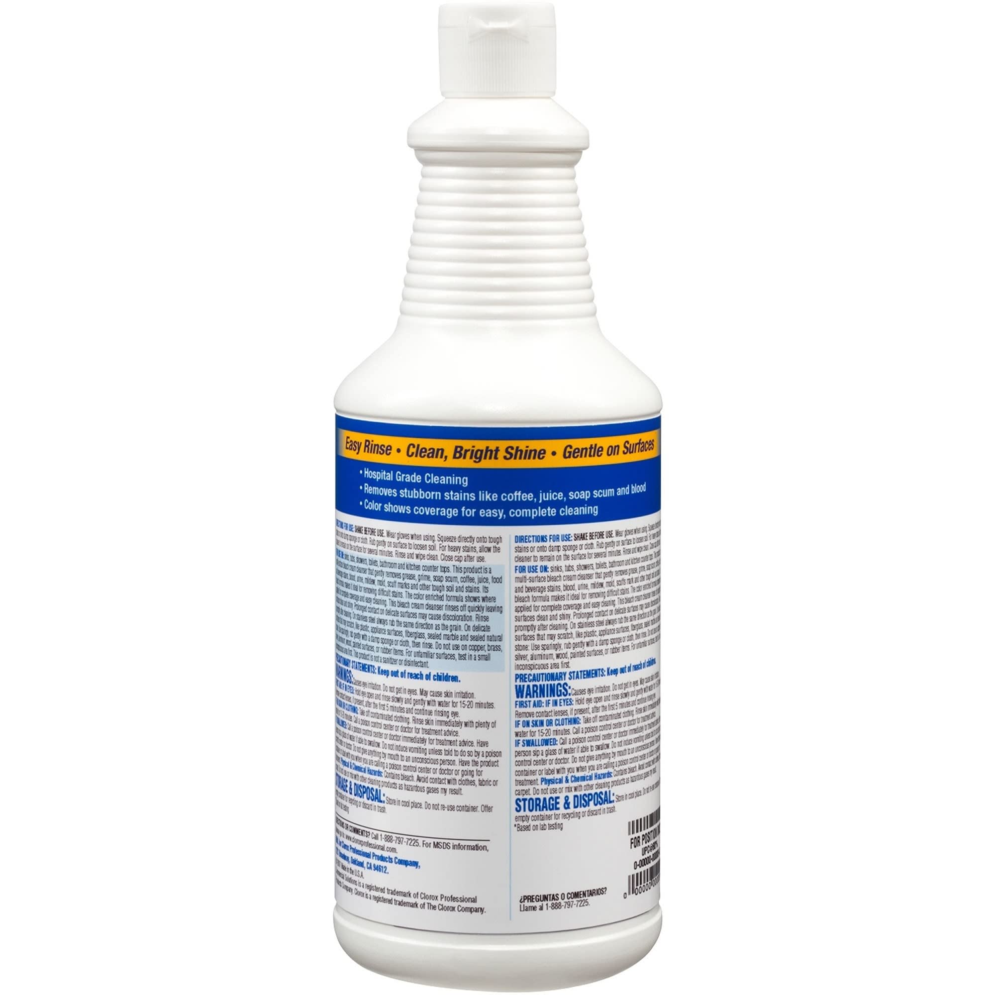 Foto 3 | Crema Limpiadora Clorox Bleach 1,3% De Hipoclorito De Sodio - Venta Internacional.