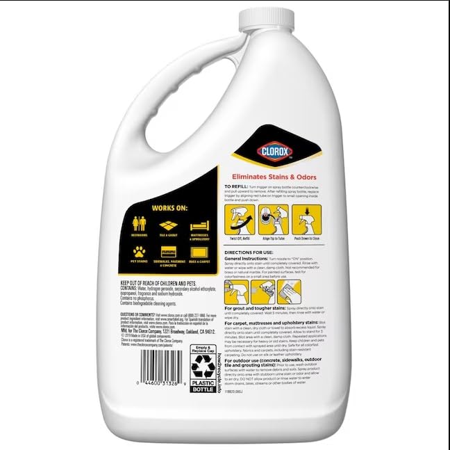 Foto 3 pulgar | Remolvedor De Orina Clorox Cloroxpro Para Manchas Y Olores, Recarga De 3,8 L - Venta Internacional.
