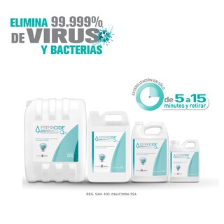 Foto 4 | Estericide Qx Desinfectante De Alto Nivel 1l Limpiador Multisuperficies