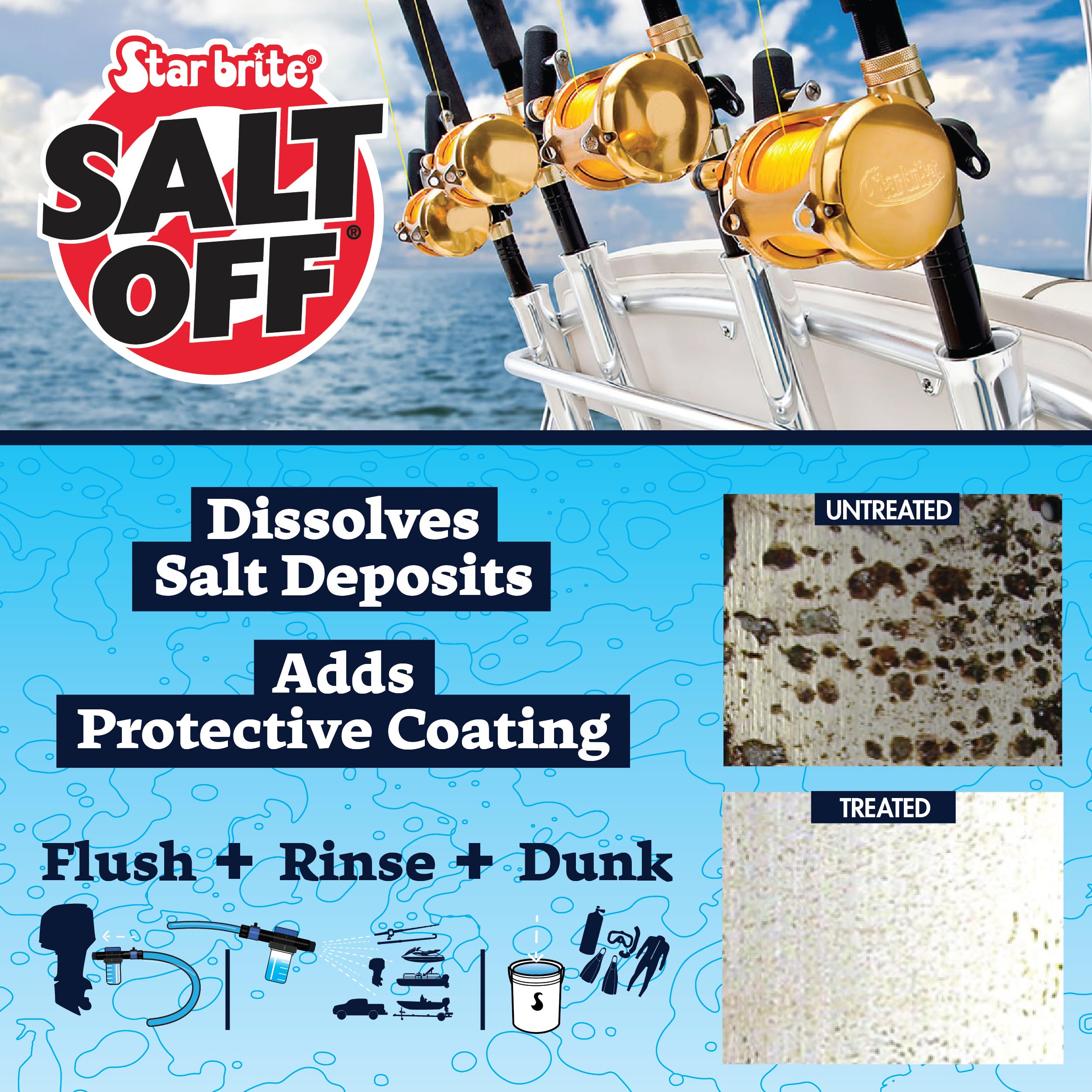 Foto 3 | Limpiador De Sal Para Lavar Y Limpiar Motores Marinos Star Brite 946 Ml - Venta Internacional.