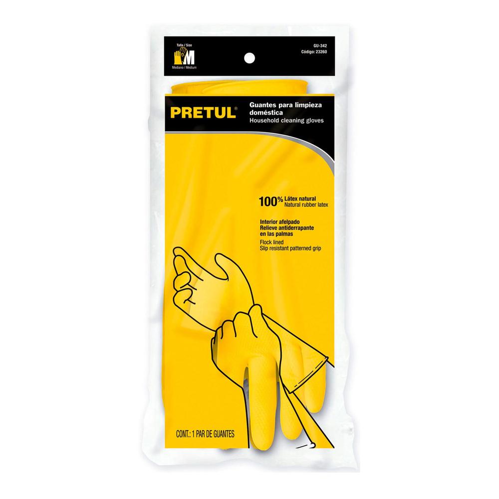 Foto 2 pulgar | Guantes De Látex Para Limpieza Puño Largo Pretul Gu-342