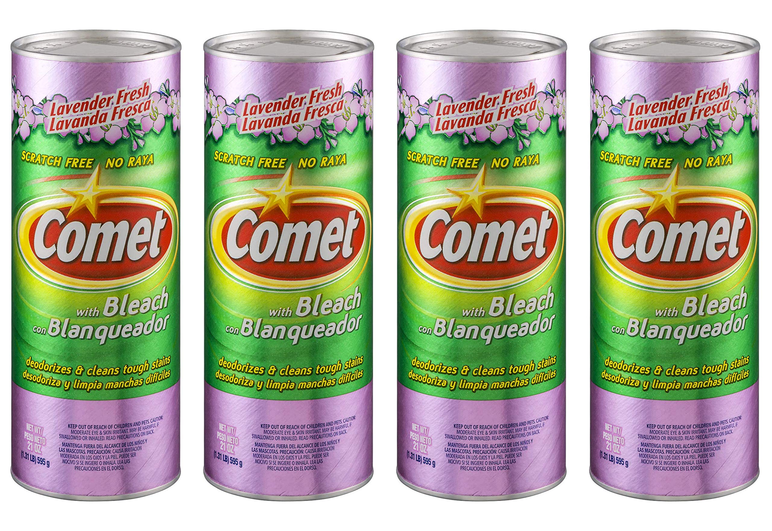 Limpiador Comet Con Lejía En Polvo Lavender Fresh  600 Ml  Paquete De 4 - Venta Internacional.