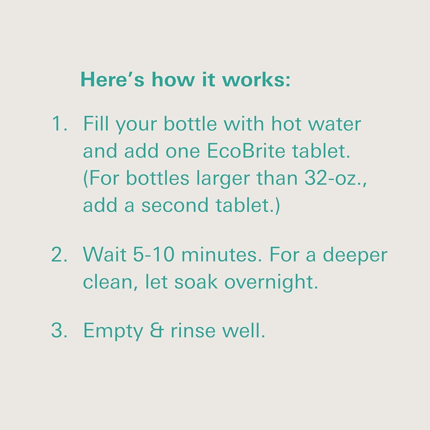Foto 2 | Tabletas Limpiadoras Owala Ecobrite Para Botellas Y Más  Paquete De 20 - Venta Internacional.
