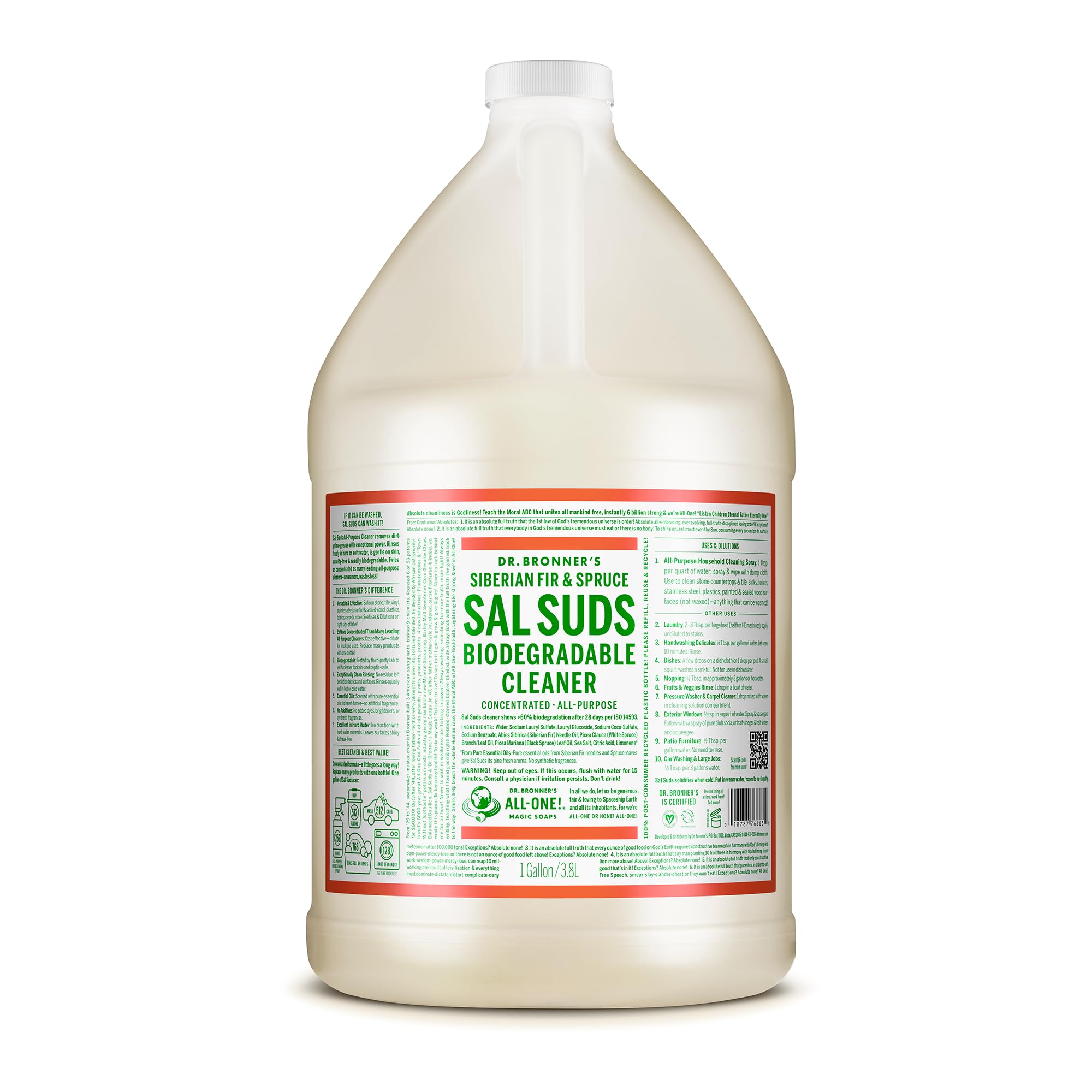 Foto 2 pulgar | Limpiador Biodegradable Dr. Bronner's Sal Suds  3.78 l - Venta Internacional