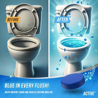 Foto 3 | Tabletas Limpiadoras Para Inodoros Active Automáticas De Gel Azul 12 Tabletas - Venta Internacional.