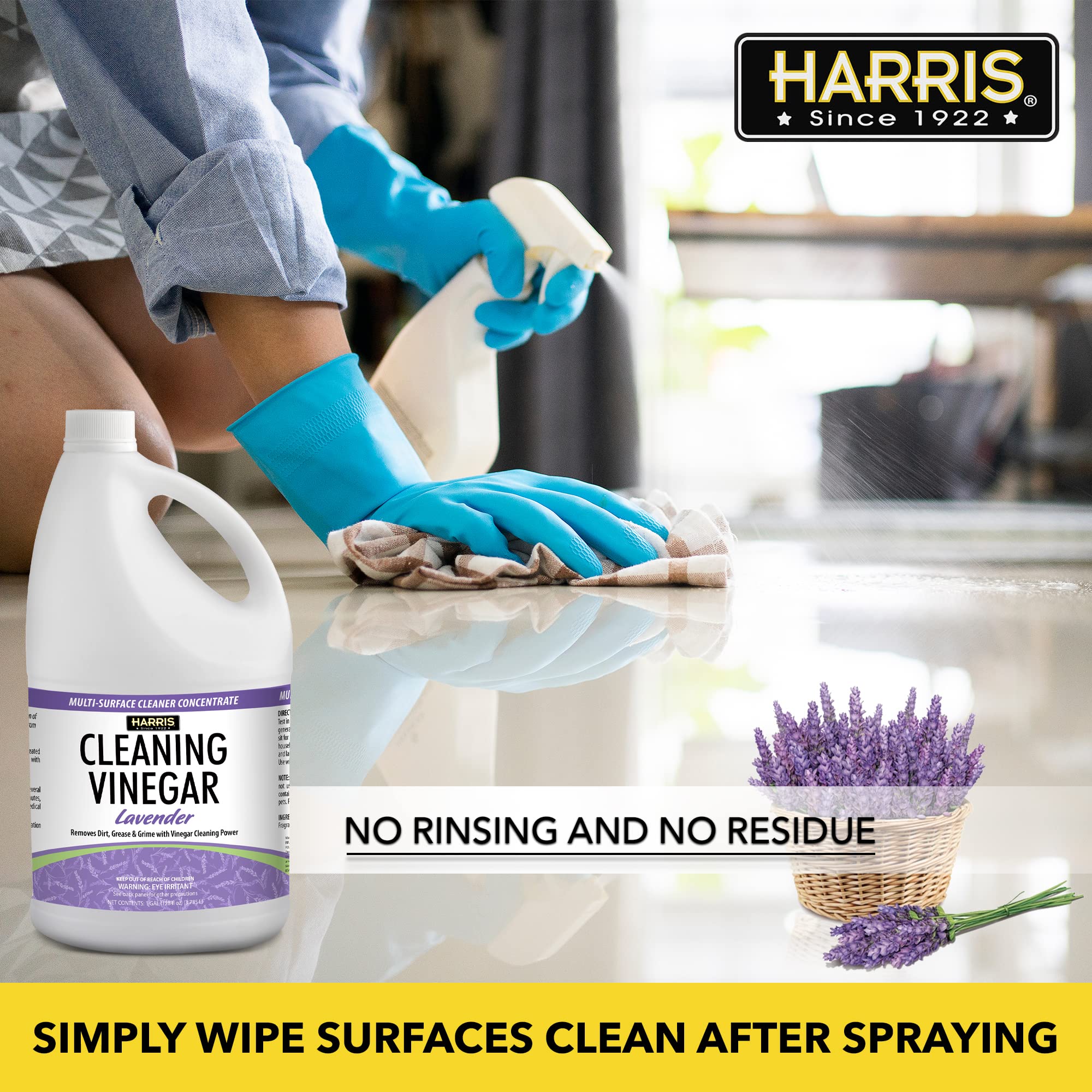 Foto 6 pulgar | Limpiador De Superficies Harris Cleaning Vinagre Lavanda 3 8 L - Venta Internacional.