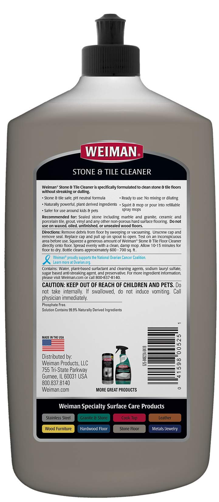 Foto 3 pulgar | Cleaner Weiman Stone Para Baldosas Y Laminados  960 Ml  Paquete De 2 - Venta Internacional.