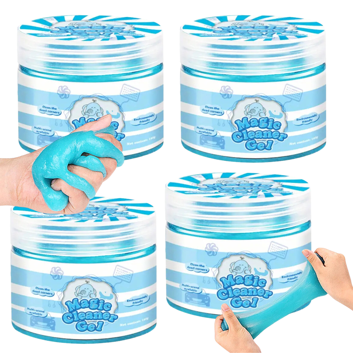 Foto 2 pulgar | Set 4 Slime Limpieza Superficie Multiuso Moldeable Adherente