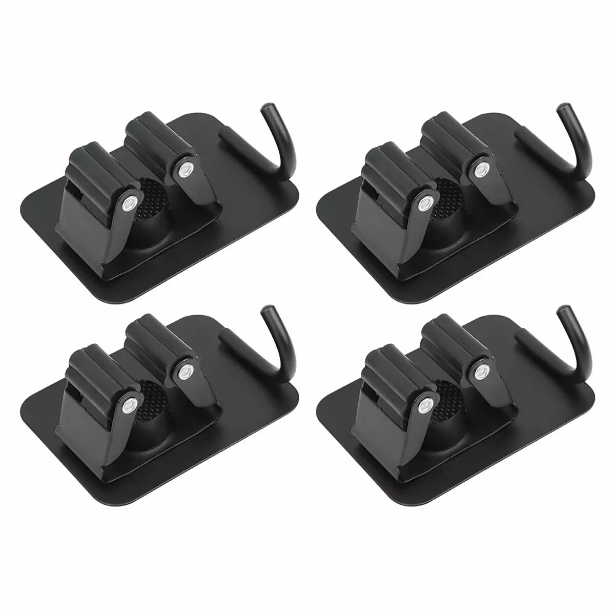 4pieza Autoadhesivo Escobas Organizador Soporte Pared Eo Safe Imports Esi-15598 Negro $469