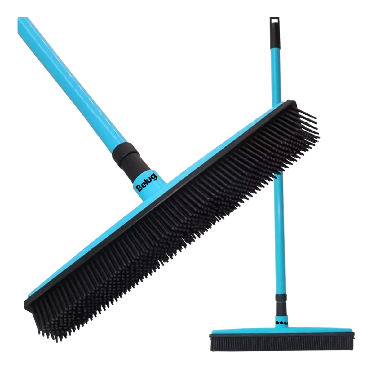 Foto 2 pulgar | Escoba Pro 2 En 1 Cerdas De Hule Belug Con Jalador Líquidos Y Pelo Azul Negro