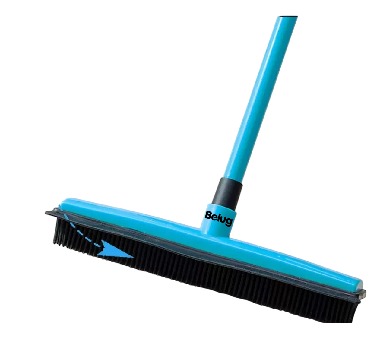 Foto 4 pulgar | Escoba Pro 2 En 1 Cerdas De Hule Belug Con Jalador Líquidos Y Pelo Azul Negro