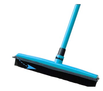 Foto 3 | Escoba Pro 2 En 1 Cerdas De Hule Belug Con Jalador Líquidos Y Pelo Azul Negro